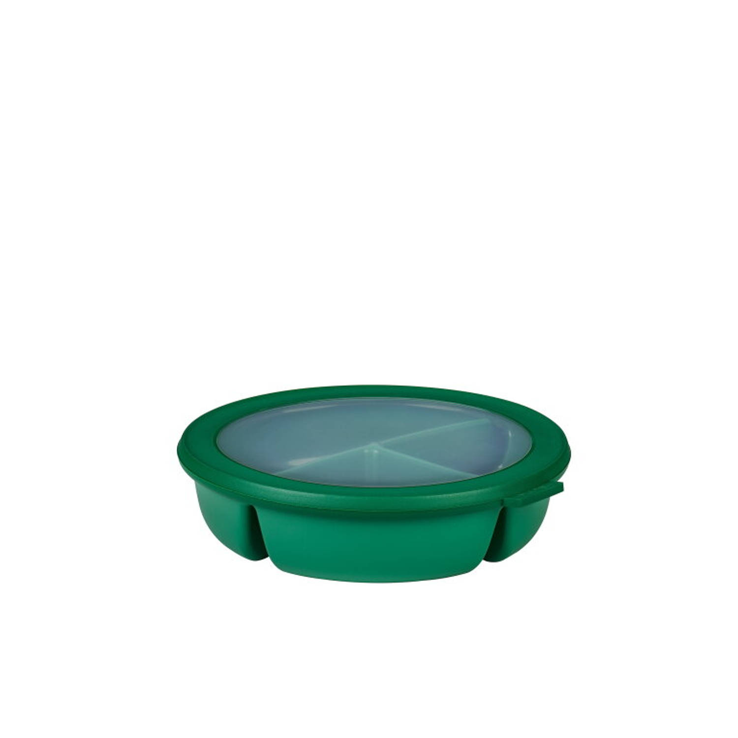 Mepal – Bento bowl 3-vaks multikom rond Cirqula – Luchtdichte vershouddoos - Maaltijd gescheiden bewaren – Mealprepboxen & bewaarcontainers - 250 ml, 250 ml & 500 ml – Vivid green