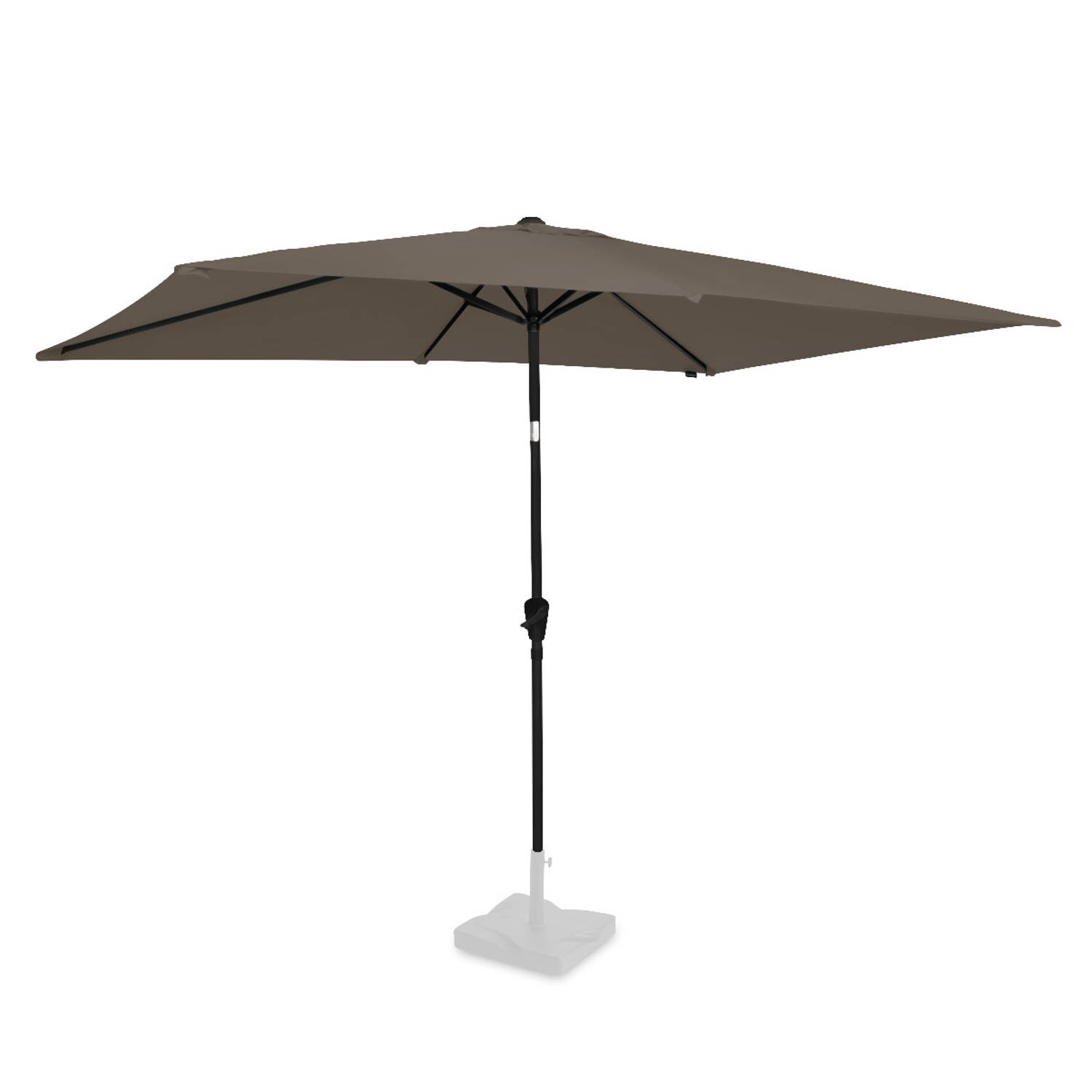 VONROC Parasol Rapallo 200x300cm Premium rechthoekige parasol Taupe
