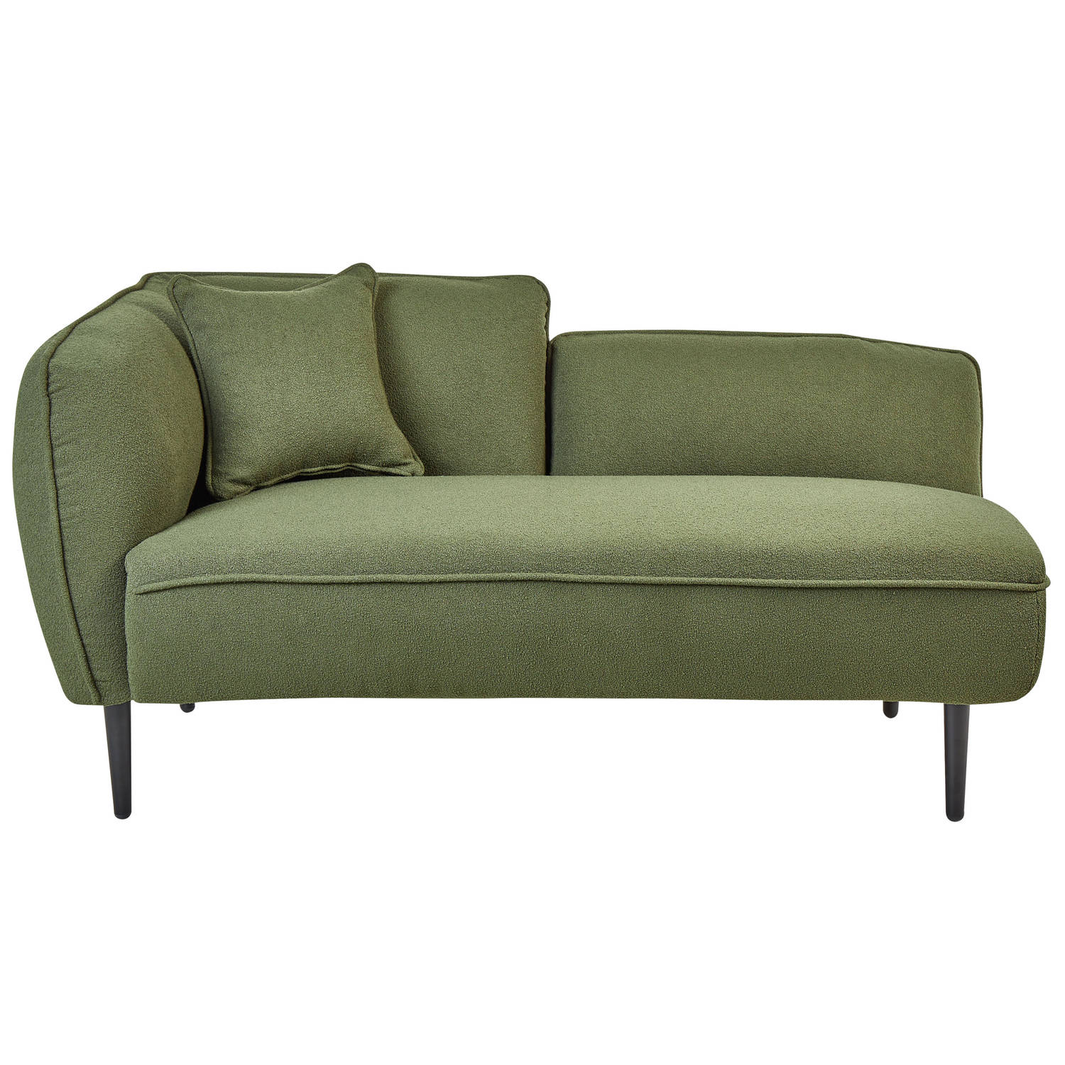 CHEVANNES - Chaise longue - Donkergroen - Linkszijdig - Polyester
