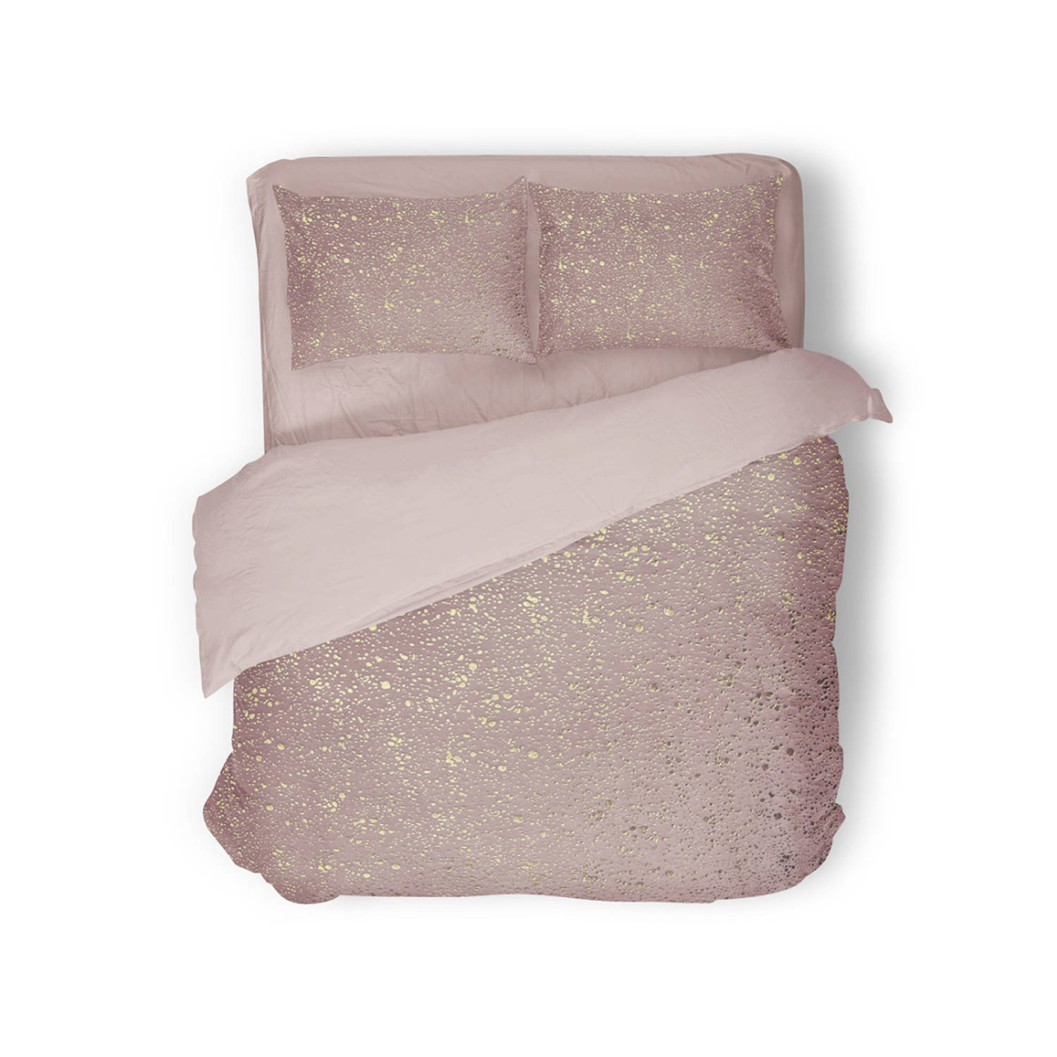 Eleganzzz Dekbedovertrek Foil Velvet roze 200x200-220cm