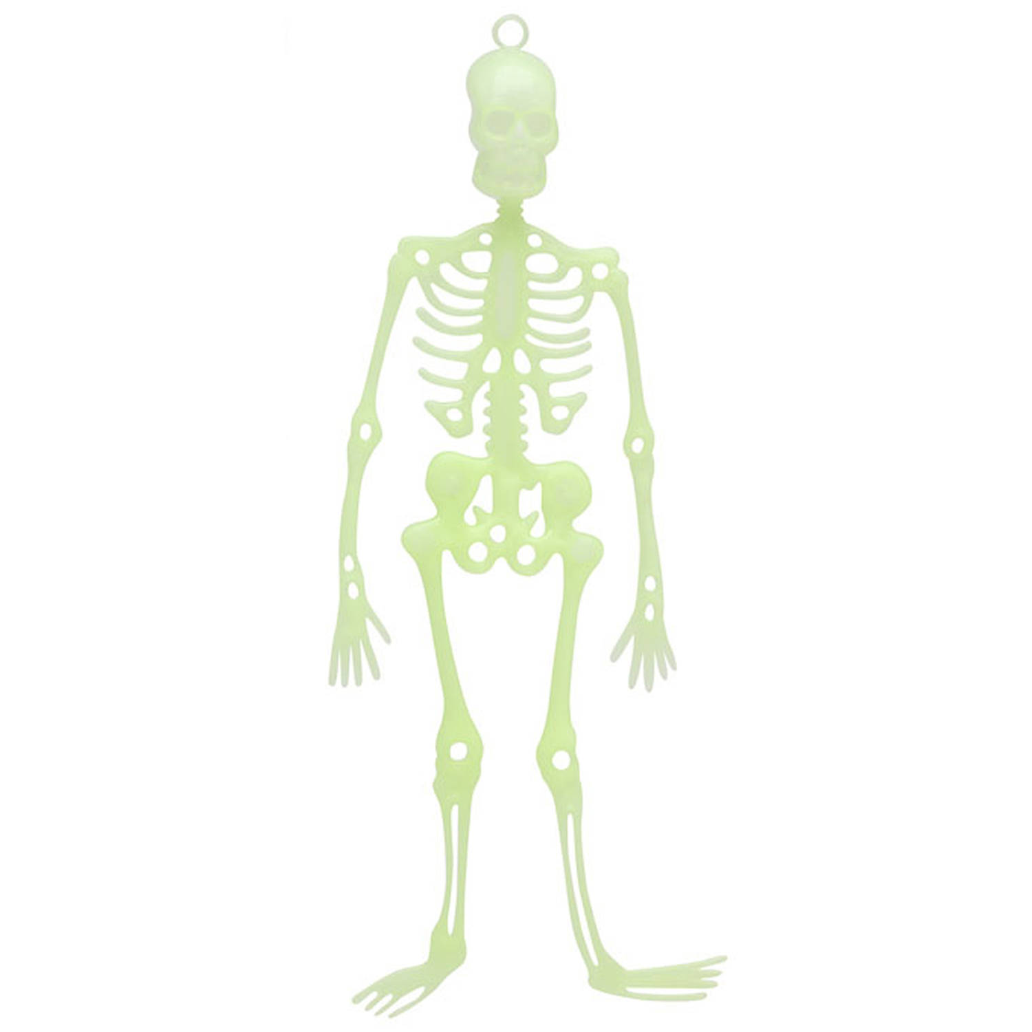 Halloween-horror thema hang decoraties 1x stuks skeletten glow in the dark 30 cm Feestdecoratievoorw
