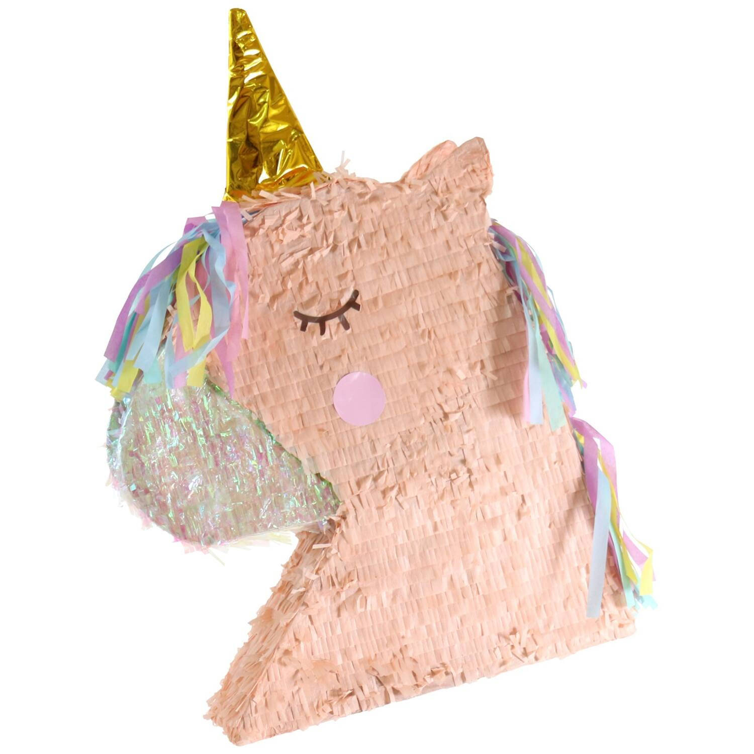 Folat Pinata Eenhoorn papier roze 45 x 50 cm feestartikelen verjaardag Pinatas