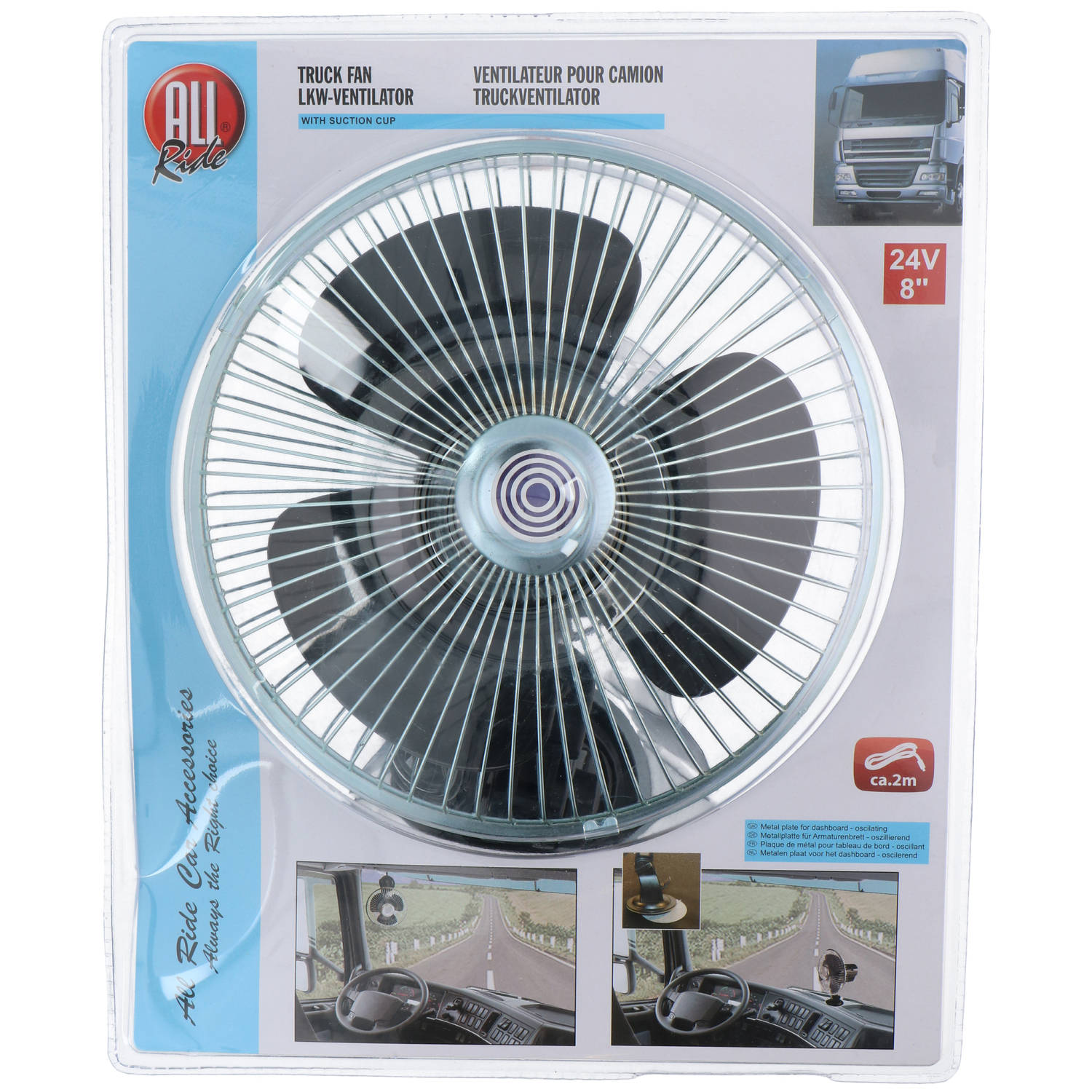 Fan 24V 8inch & suction cup