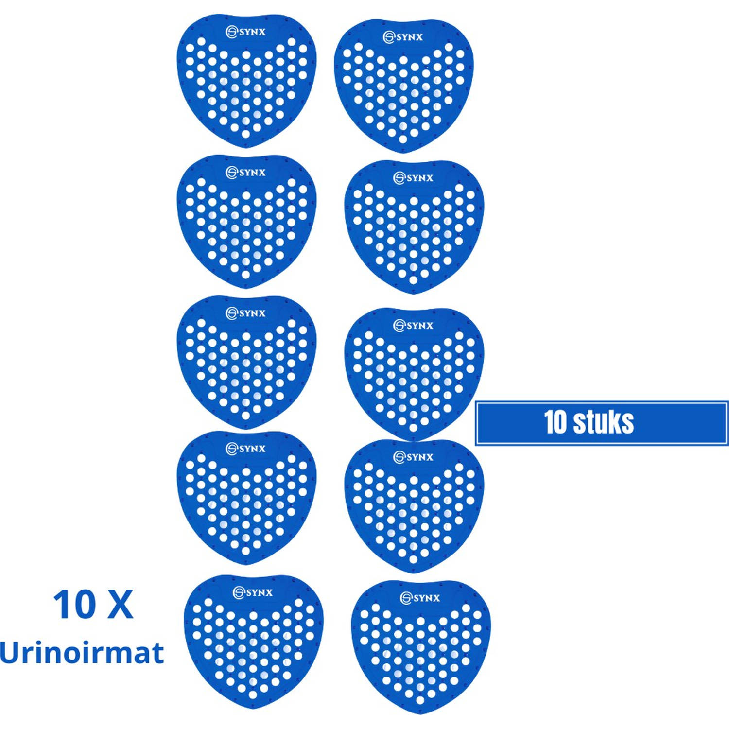 Synx Tools Urinoir Matje voordeelverpakking 10 stuks met Geur - Anti spat mat WC - Toilet Mat - Blauw - Frisse Geur - Anti Splash Mat - Wc Rooster - Urinoirrooster