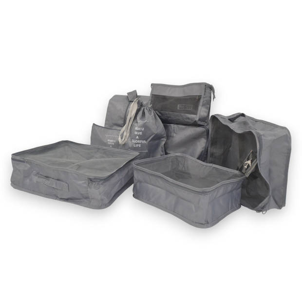 Packing Cubes Grijs 9delige set