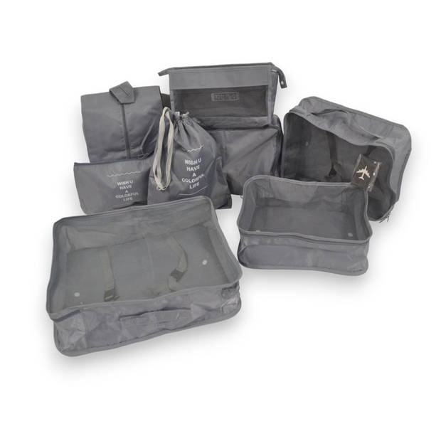 Packing Cubes Grijs 9delige set