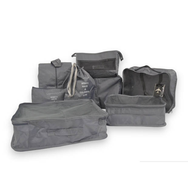 Packing Cubes Grijs 9delige set