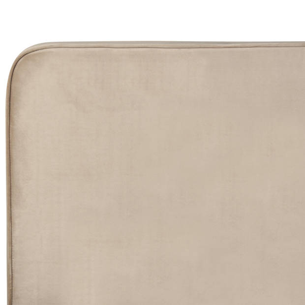 Beliani VALOGNES - Tweepersoonsbed-Beige-Fluweel