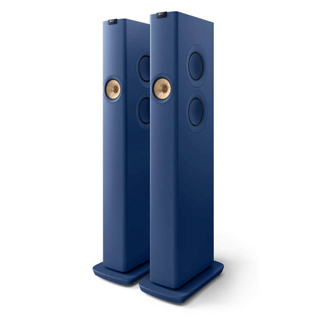 KEF LS60 draadloze streaming luidspreker - blauw - set van 2