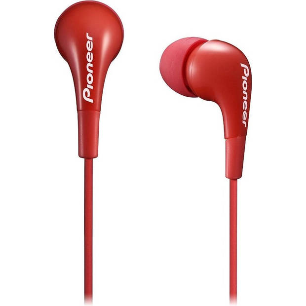 Pioneer SE-CL502-R in-ear koptelefoon - rood - kabellengte 120 cm