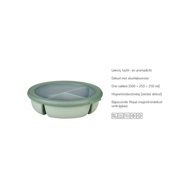 Bento bowl Cirqula (250+250+500 ml) - Nordic sage