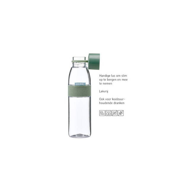 Mepal Waterfles Ellipse 500 ml - Nordic green