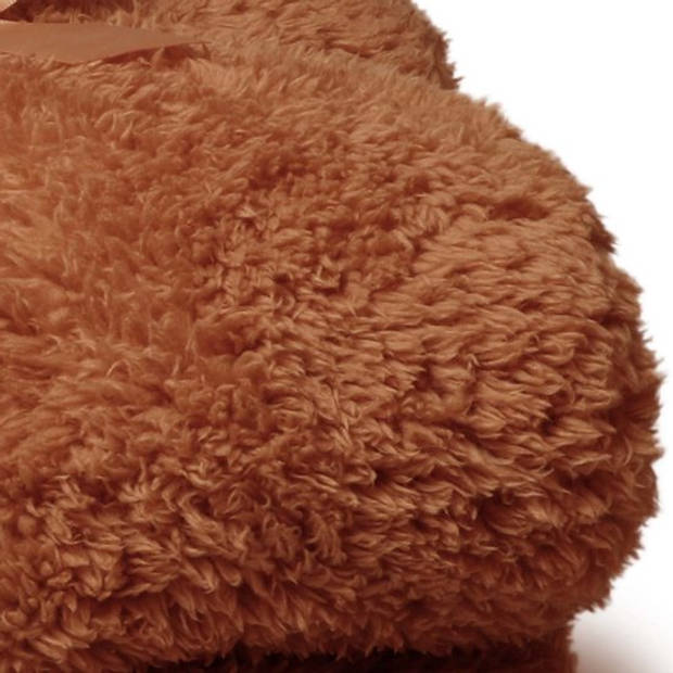 Droomtextiel Teddy Plaid Leather Brown 150 x 200 cm - Teddy Deken - Super Zacht - Warm en Donzig - Bank Plaid