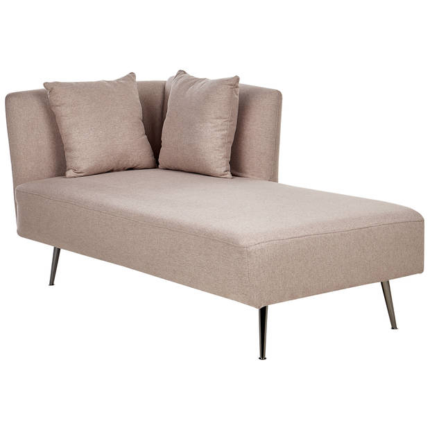 Beliani RIOM - Chaise longue-Bruin-Polyester