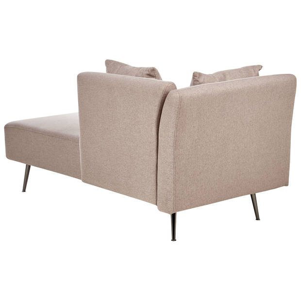 Beliani RIOM - Chaise longue-Bruin-Polyester