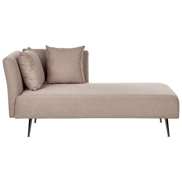 Beliani RIOM - Chaise longue-Bruin-Polyester