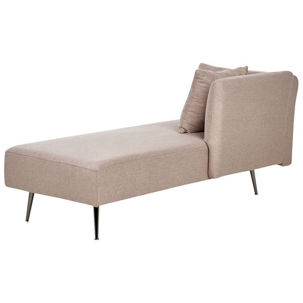 Beliani RIOM - Chaise longue-Bruin-Polyester