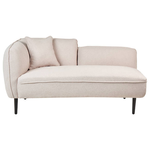 Beliani CHEVANNES - Chaise longue-Beige-Bouclé