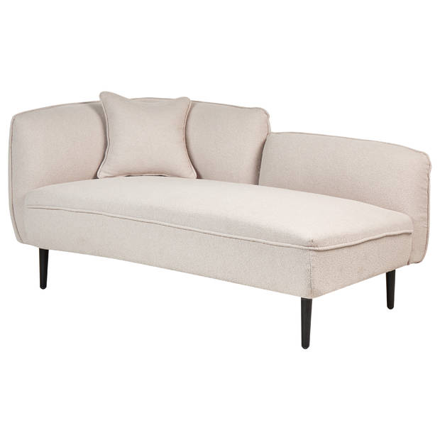 Beliani CHEVANNES - Chaise longue-Beige-Bouclé