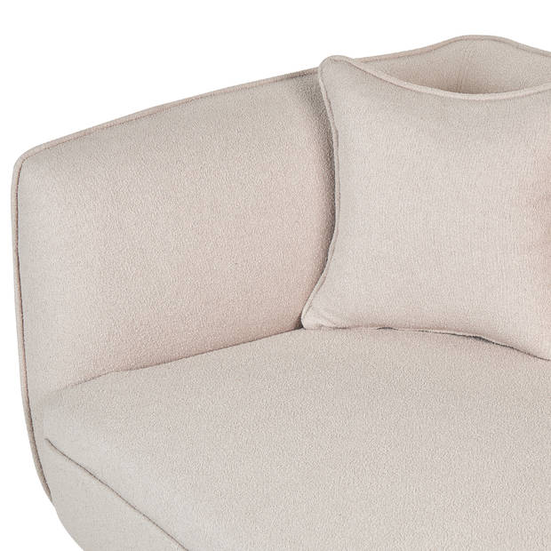 Beliani CHEVANNES - Chaise longue-Beige-Bouclé