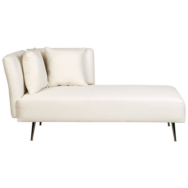Beliani RIOM - Chaise longue-Wit-Polyester
