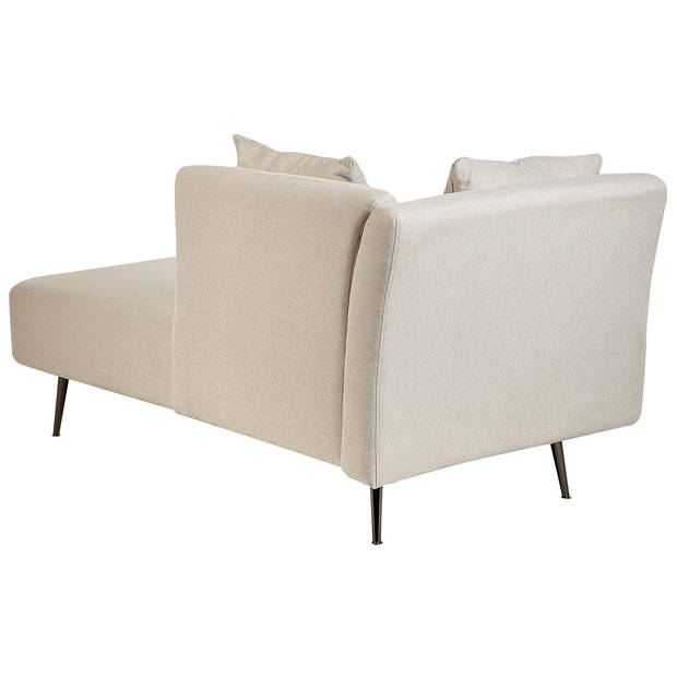 Beliani RIOM - Chaise longue-Beige-Polyester