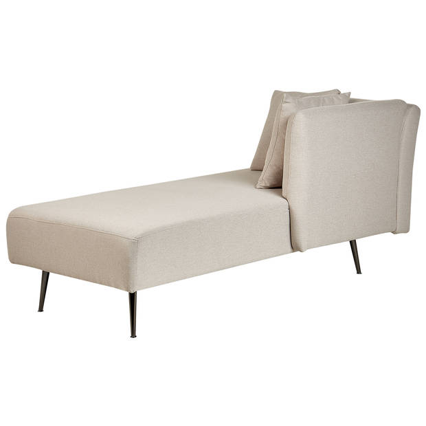 Beliani RIOM - Chaise longue-Beige-Polyester