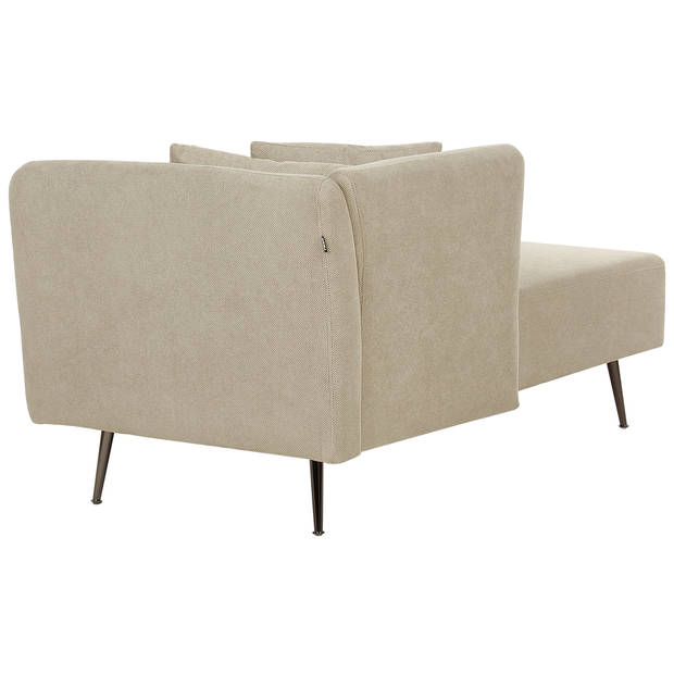 Beliani RIOM - Chaise longue-Beige-Polyester