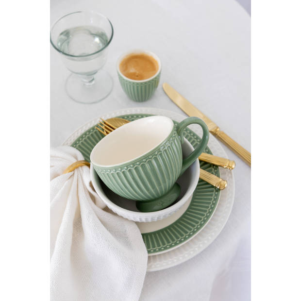 GreenGate Espressokopje (mini latte cup) Alice Dusty groen - 125ml - Espresso kopje porselein