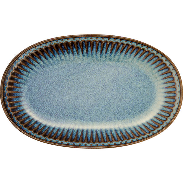 Bordenset 6x - GreenGate Biscuit Bord (Serveerbord) Alice Oyster blauw (14.5 x 23 cm)