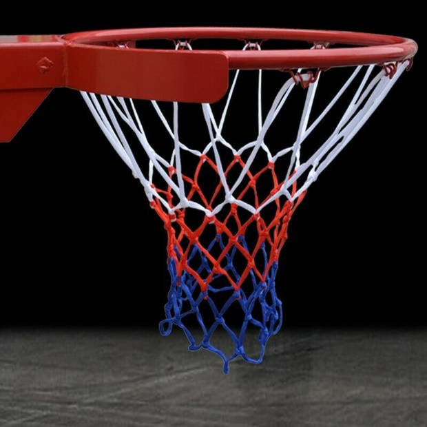 Pegasi basketbalnet wit/rood/blauw 70gr.