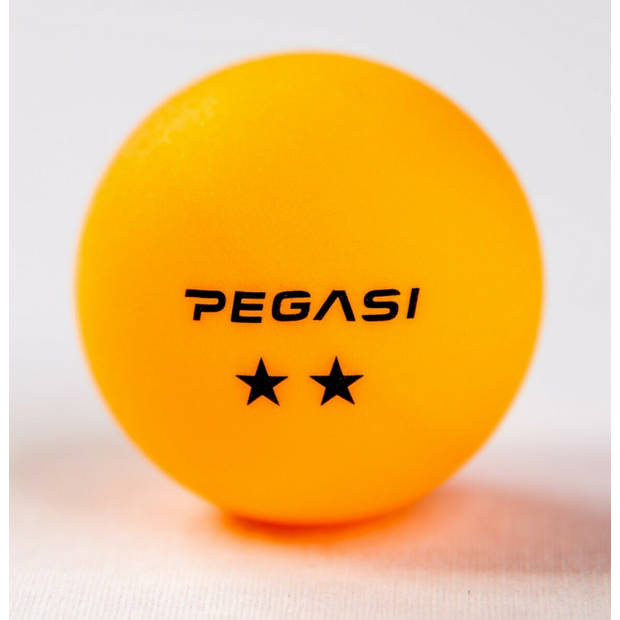 Pegasi 2 ster pingpong ballen 6st. Oranje