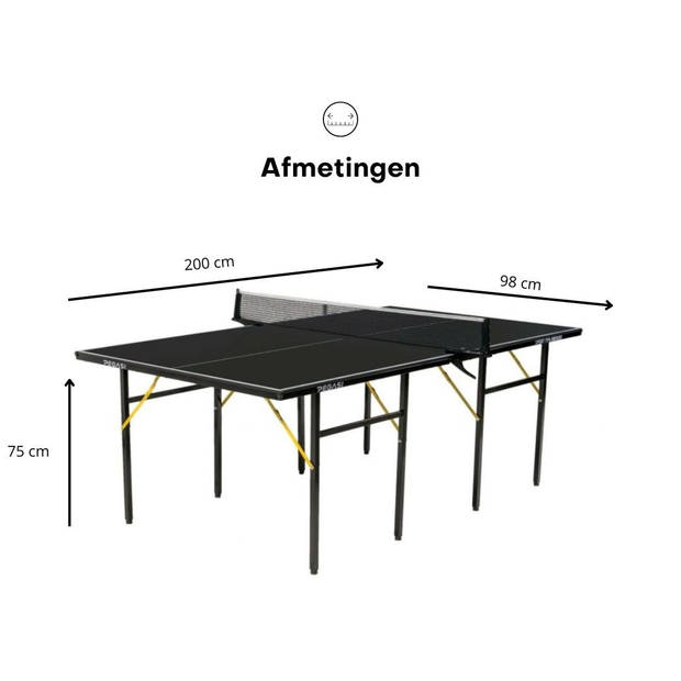 Tafeltennistafel 75% Midi Pegasi Black indoor