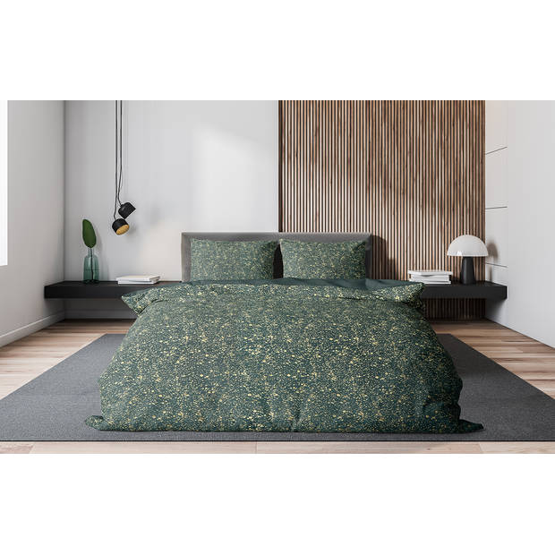 Eleganzzz Dekbedovertrek Foil Velvet - groen 240x200/220cm