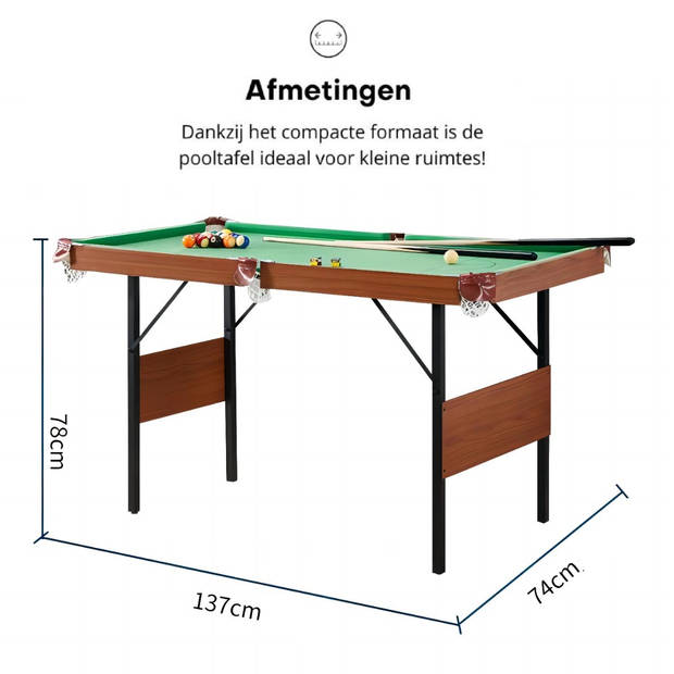 Pegasi pooltafel Foldy 5ft - inklapbaar