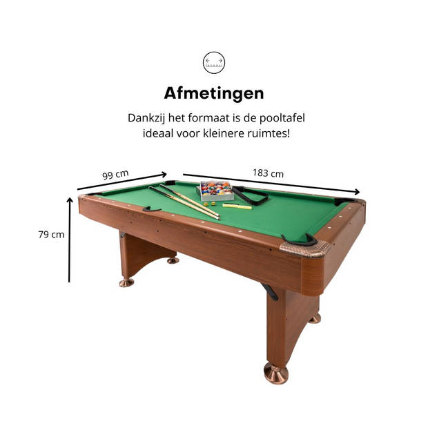 Pegasi pooltafel Elegante 6ft - inklapbaar