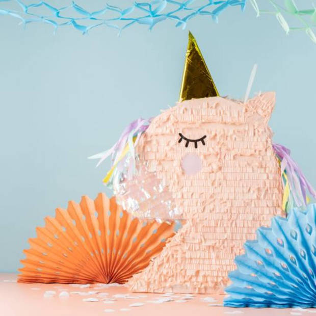 Folat Pinata Eenhoorn - papier - roze - 45 x 50 cm - feestartikelen verjaardag - Pinatas