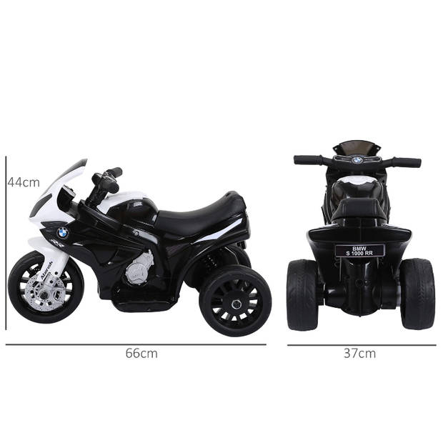 Elektrische Kindermotor - Elektrische Kinderscooter - Speelgoed - 18-36 maanden - Zwart - 66 x 37 x 44 cm