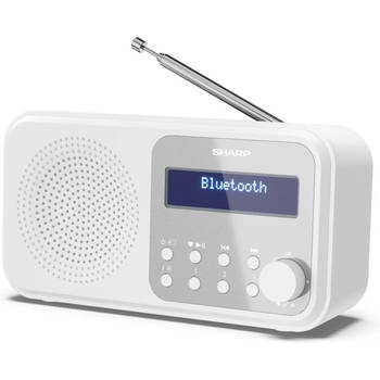 Sharp DR-P420(WH) draagbare radio - DAB - FM radio - bluetooth - wit