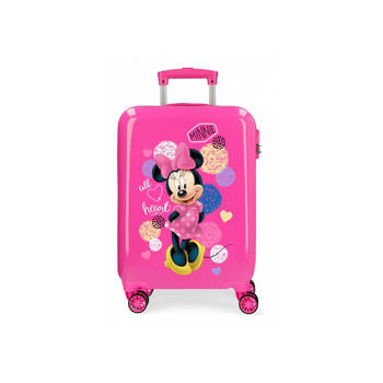 Minnie Mouse trolley ABS kinderkoffer 55cm roze