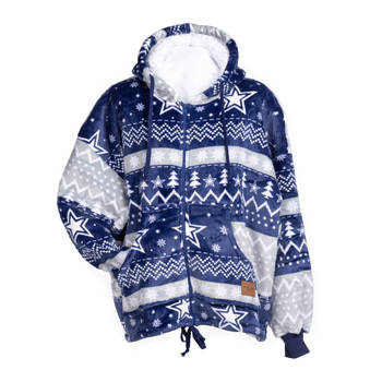 Vitapur - Hoodie deken met rits + sokken - Kerst