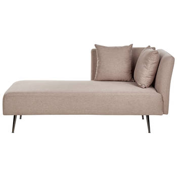 Beliani RIOM - Chaise longue-Bruin-Polyester