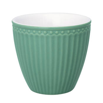 GreenGate Espressokopje (mini latte cup) Alice Dusty groen - 125ml - Espresso kopje porselein
