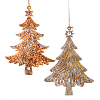 Kurt S. Adler - Ornament plastic kerstboom l13cm goud