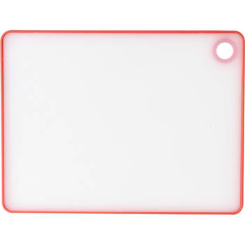 Excellent Houseware snijplank - wit/rood - kunststof - 33 x 23 cm - Snijplanken