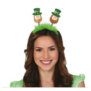 St. Patricks day verkleed diadeem/haarband - groen - voor volwassenen - Verkleedhoofddeksels