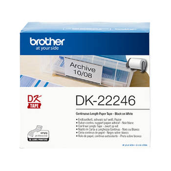 Brother DK-22246 labelprinter-tape Zwart op wit
