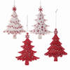 Kurt S. Adler - Ornament plastic glitter kerstboom 12.5cm