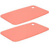 Excellent Houseware Snijplank - 2x - rood - Kunststof - 24 x 15 cm - Snijplanken