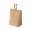 Boltze Deurstopper zak - 1 kg - licht bruin - pluche/teddy stof - 20 x 10 cm - Deurstoppers